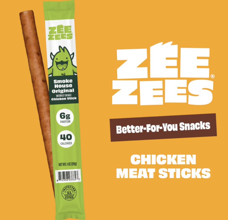 Zee Zees, Chicken Meat Sticks, Smokehouse Original, I/W, 1oz